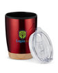 Prime Line 12oz Symmetry Tumbler With Bamboo Base red DecoSide