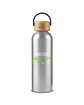 Prime Line 23.6oz Refresh Aluminum Bottle With Bamboo Lid silver DecoFront