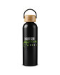 Prime Line 23.6oz Refresh Aluminum Bottle With Bamboo Lid black DecoFront