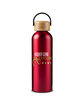 Prime Line 23.6oz Refresh Aluminum Bottle With Bamboo Lid red DecoFront