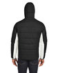 Nautica Men's Nautical Mile Puffer Packable Jacket black/ antq wht ModelBack