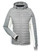 Nautica Ladies' Nautical Mile Puffer Packable Jacket grpht/ antq wht OFFront
