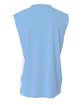 A4 Adult Reversible Moisture Management Muscle Shirt lt blue/ white ModelBack