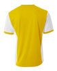 A4 Men's Premier V-Neck Soccer Jersey gold/ white ModelBack