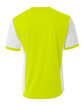 A4 Men's Premier V-Neck Soccer Jersey sfty yellow/ wht ModelBack