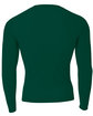 A4 Adult Polyester Spandex Long Sleeve Compression T-Shirt forest green ModelBack