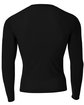 A4 Adult Polyester Spandex Long Sleeve Compression T-Shirt black ModelBack