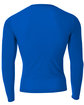 A4 Adult Polyester Spandex Long Sleeve Compression T-Shirt royal ModelBack