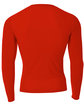 A4 Adult Polyester Spandex Long Sleeve Compression T-Shirt scarlet ModelBack