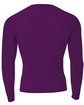 A4 Adult Polyester Spandex Long Sleeve Compression T-Shirt purple ModelBack
