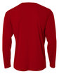 A4 Men's Cooling Performance Long Sleeve T-Shirt cardinal ModelBack