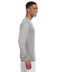 A4 Men's Cooling Performance Long Sleeve T-Shirt silver ModelSide