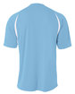 A4 Men's Cooling Performance Color Blocked T-Shirt light blue/ wht ModelBack