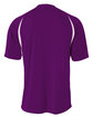 A4 Men's Cooling Performance Color Blocked T-Shirt purple/ white ModelBack