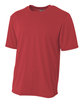 A4 Adult  Topflight Heather Performance T-Shirt SCARLET OFFront