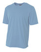 A4 Adult  Topflight Heather Performance T-Shirt LIGHT BLUE OFFront