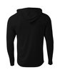 A4 Men's Cooling Performance Long-Sleeve Hooded T-shirt black ModelBack