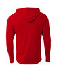A4 Men's Cooling Performance Long-Sleeve Hooded T-shirt scarlet ModelBack