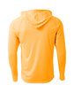 A4 Men's Cooling Performance Long-Sleeve Hooded T-shirt safety orange ModelBack