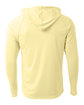 A4 Men's Cooling Performance Long-Sleeve Hooded T-shirt light yellow ModelBack