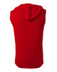A4 Men's Cooling Performance Sleeveless Hooded T-shirt scarlet ModelBack