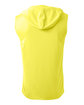 A4 Men's Cooling Performance Sleeveless Hooded T-shirt safety yellow ModelBack