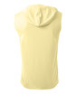 A4 Men's Cooling Performance Sleeveless Hooded T-shirt light yellow ModelBack