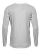 A4 Men's Sprint Long Sleeve T-Shirt SILVER ModelBack