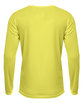 A4 Men's Sprint Long Sleeve T-Shirt SAFETY YELLOW ModelBack