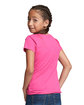 Next Level Apparel Youth Girls’ Princess T-Shirt RASPBERRY ModelBack