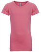 Next Level Apparel Youth Girls’ Princess T-Shirt HOT PINK FlatFront