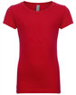 Next Level Apparel Youth Girls’ Princess T-Shirt RED FlatFront