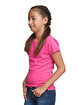 Next Level Apparel Youth Girls’ Princess T-Shirt RASPBERRY ModelSide