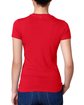 Next Level Apparel Ladies' Boyfriend T-Shirt RED ModelBack