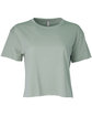 Next Level Apparel Ladies' Festival Cali Crop T-Shirt stonewash green OFFront