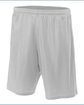 A4 Adult Nine Inch Inseam Mesh Short SILVER OFFront