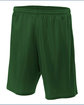 A4 Adult Nine Inch Inseam Mesh Short FOREST GREEN OFFront