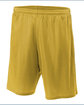 A4 Adult Tricot Mesh Short gold OFFront