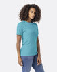 Next Level Apparel Unisex CVC Crewneck T-Shirt bondi blue ModelSide