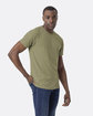 Next Level Apparel Unisex CVC Crewneck T-Shirt light olive ModelSide