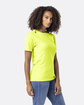 Next Level Apparel Unisex CVC Crewneck T-Shirt neon yellow ModelSide