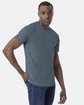 Next Level Apparel Unisex CVC Crewneck T-Shirt hthr slate blue ModelSide