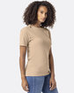 Next Level Apparel Unisex CVC Crewneck T-Shirt heather tan ModelSide
