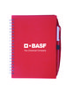 Prime Line Spiral Notebook With Pen translucent red DecoFront