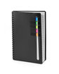Prime Line Semester Spiral Notebook With Sticky Flags black ModelSide