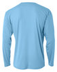 A4 Youth Long Sleeve Cooling Performance Crew Shirt LIGHT BLUE ModelBack
