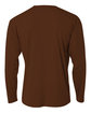 A4 Youth Long Sleeve Cooling Performance Crew Shirt BROWN ModelBack