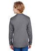A4 Youth Long Sleeve Cooling Performance Crew Shirt graphite ModelBack