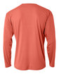 A4 Youth Long Sleeve Cooling Performance Crew Shirt coral ModelBack