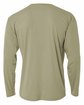 A4 Youth Long Sleeve Cooling Performance Crew Shirt OLIVE ModelBack